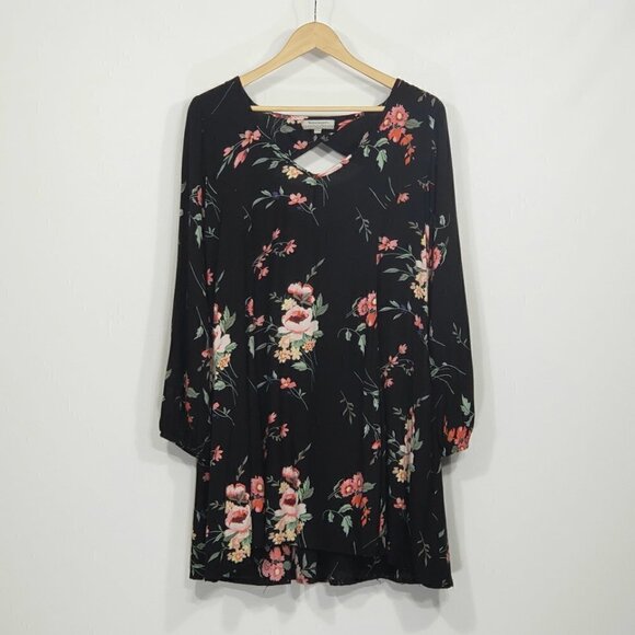 Cost Plus World Market Dresses & Skirts - World Market  Black Floral Babydoll Dress  with pockets Women's Size Small